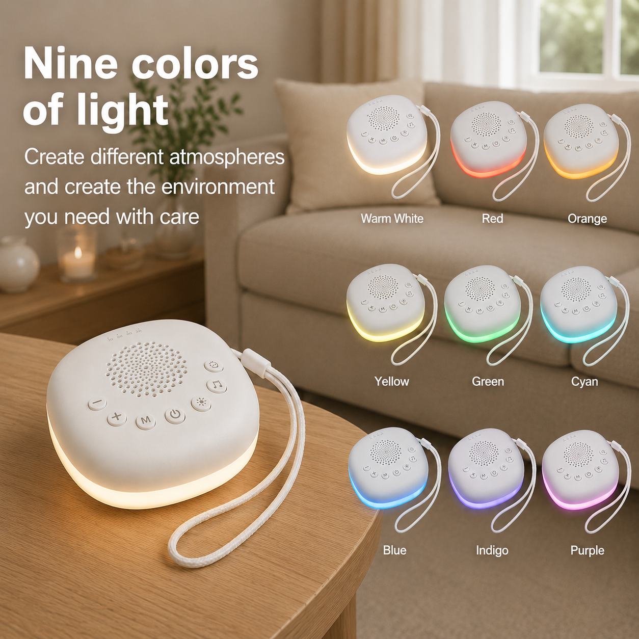 Portable White Noise & Night Light Machine